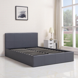 Portland Kosy Koala Single Grey Leather Pine Wood Gas Lift Ottoman Bed - Wilko - thumbnail 3