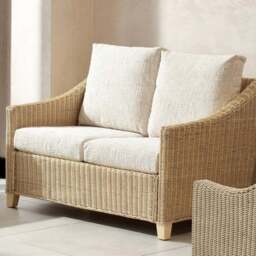 Desser Furniture Dijon 2 Seater Cotton Cream Sofa - Wilko - thumbnail 1