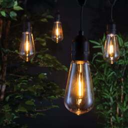 TCP ST64 E27 Warm White Decorative LED Festoon Lights 10m - Size: 14.2 x 1000 x 6.4cm - Yellow - Wilko - thumbnail 1
