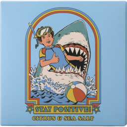 Steve Rhodes Stay Positive Citrus and Sea Salt Scented Candle with Blue Mug - Size: 12 x 11.5 x 11.5cm - Light Blue - Wilko - thumbnail 3