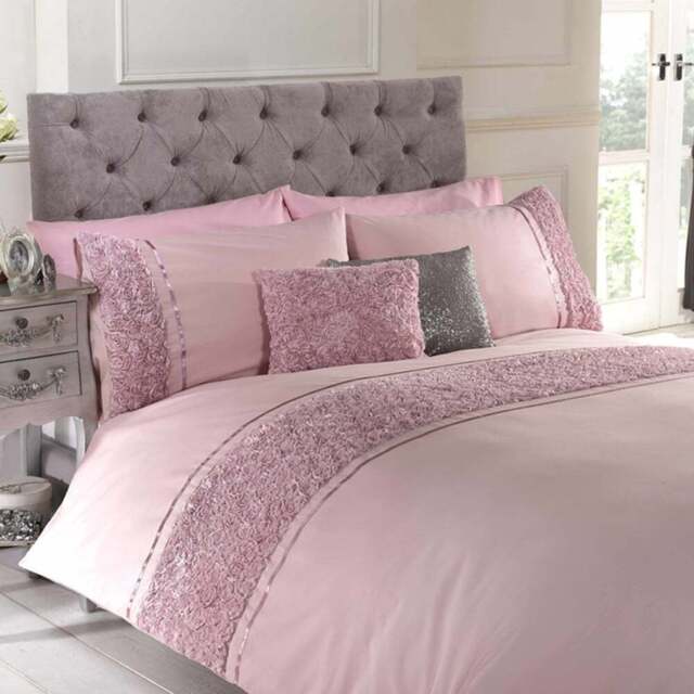 Rapport Home Limoges Super King Pink Duvet Set - Wilko - image 1