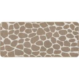 My Mat Ivory and Mink Sculptured Patterned Pebble Non Slip Mat 67 x 150cm - Size: 67 x 150 x 2cm - Brown - Wilko - thumbnail 1