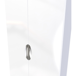 Crowndale Camden 2 Door 2 Drawer White Gloss and White Wardrobe Ready Assembled - White Gloss & White - Wilko - thumbnail 7