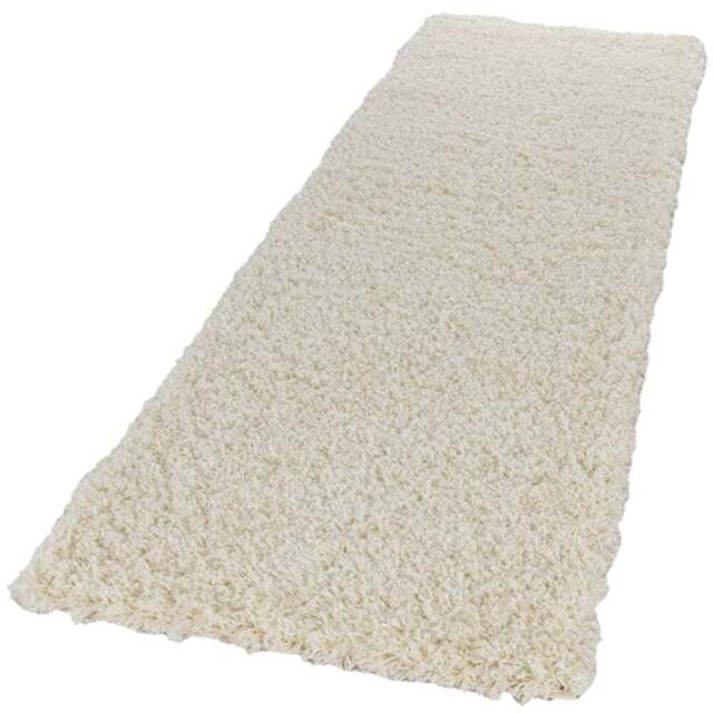 Desire Rugs Oxford Ivory Plain Shaggy Runner Rug 60 x 220cm - Wilko - image 1