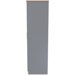 Crowndale Kent 3 Door Dusk Grey and Bardolino Oak Mirror Wardrobe - Wilko - thumbnail 4