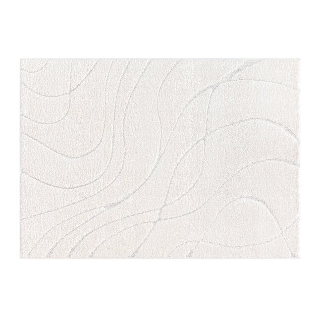 Nevada Abstract Swirl Rug - Cream/120cm - Wilko - image 1