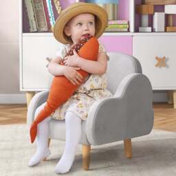 Tommy Toys Grey Cloud Shaped Kids Armchair - Wilko - thumbnail 1