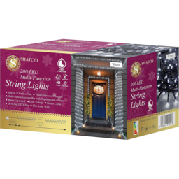 Shatchi 200 Cool White LED Multifunction Outdoor String Fairy Light 20m - Size: 2m - Wilko - thumbnail 3