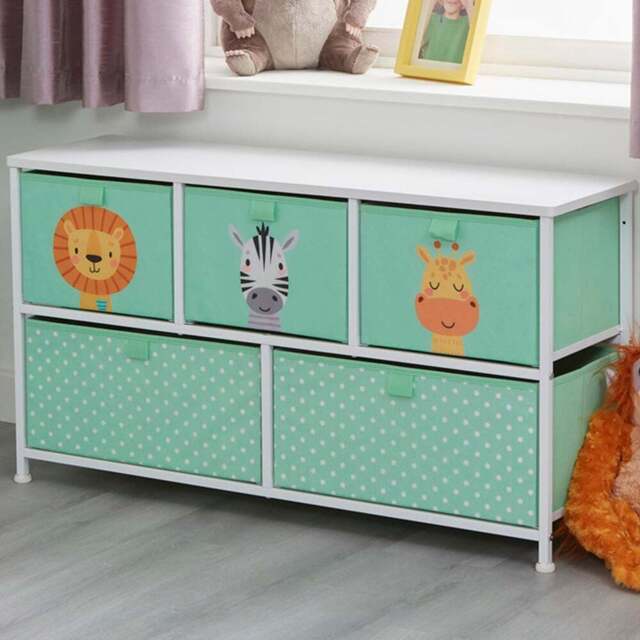 Liberty House Toys 5 Drawer Jungle Kids Storage Chest - Size: 55 x 100 x 300cm - Wilko - image 1