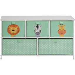 Liberty House Toys 5 Drawer Jungle Kids Storage Chest - Size: 55 x 100 x 300cm - Wilko - thumbnail 4