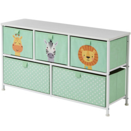 Liberty House Toys 5 Drawer Jungle Kids Storage Chest - Size: 55 x 100 x 300cm - Wilko - thumbnail 3