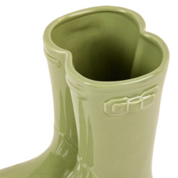 Wellington Boot Vase Ornament 22cm - Green - Size: 21 x 22.7 x 15 cm - Wilko - thumbnail 4