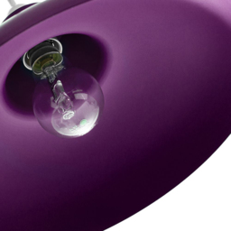 Happy Homewares Matt Purple Curved Metal Ceiling Pendant Light Shade - Size: 13 x 29 x 29cm - Wilko - thumbnail 4