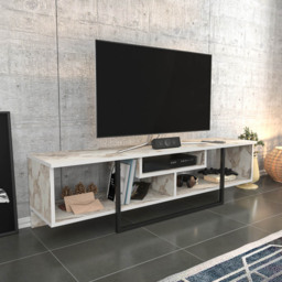 Decorotika Asal 3 Shelf Ephesus And Black Modern TV Unit - Size: 40 x 149.4 x 35.2cm - Multi - Wilko - thumbnail 5