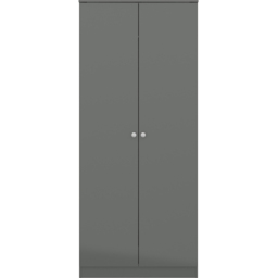 Seconique Denver 2 Door Grey Gloss Wardrobe - Size: 175 x 75 x 48cm - Wilko - thumbnail 4