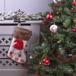 St Helens Luxury White Gonk Christmas Stocking - Size: 420 x 235 x 15cm - Wilko - thumbnail 3