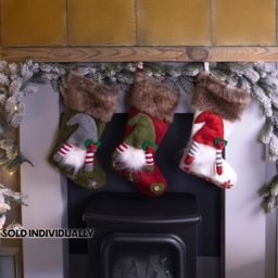 St Helens Luxury White Gonk Christmas Stocking - Size: 420 x 235 x 15cm - Wilko - thumbnail 4