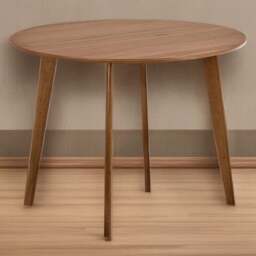 Florence Roxby 4 Seater Round Dining Table Walnut - Size: 76 x 105 x 105cm - Brown - Furniture To Go - Wilko - thumbnail 1