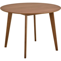 Florence Roxby 4 Seater Round Dining Table Walnut - Size: 76 x 105 x 105cm - Brown - Furniture To Go - Wilko - thumbnail 4