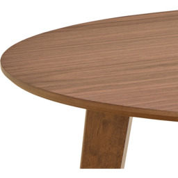 Florence Roxby 4 Seater Round Dining Table Walnut - Size: 76 x 105 x 105cm - Brown - Furniture To Go - Wilko - thumbnail 6