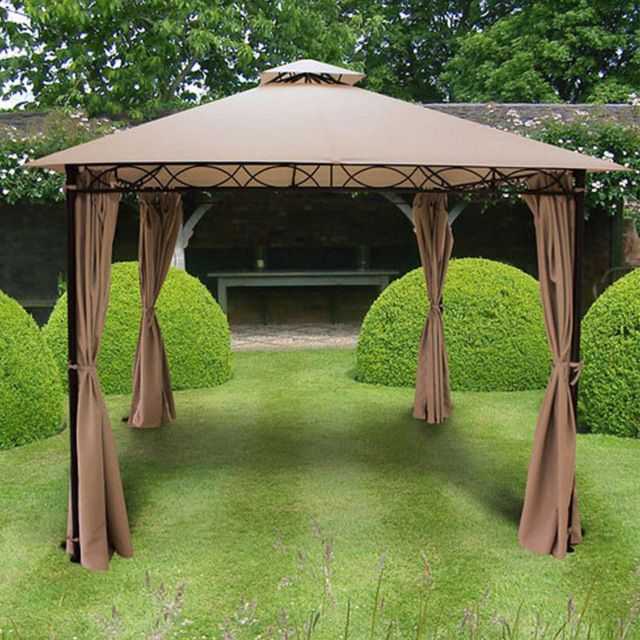 Glendale Marco Polo 3 x 3m Mocha Garden Gazebo - Brown - Wilko - image 1