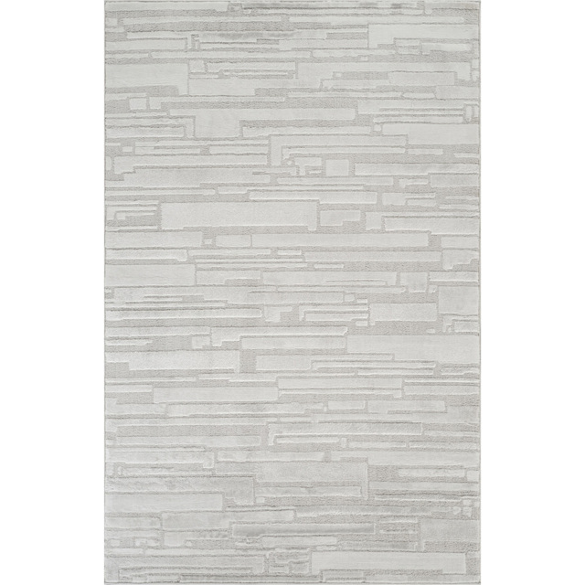Desire Rugs Hamilton Silver Bold Geometric Rug 160 x 230cm - Size: 230 x 160 x 1.3cm - Wilko - image 1