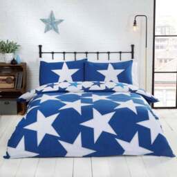 Rapport Home King Size Navy All Stars Duvet Set - Blue - Wilko - thumbnail 1