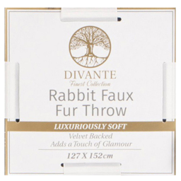 Divante Navy Rabbit Faux Fur Throw 127 x 152cm - Wilko - thumbnail 7