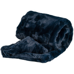 Divante Navy Rabbit Faux Fur Throw 127 x 152cm - Wilko - thumbnail 3