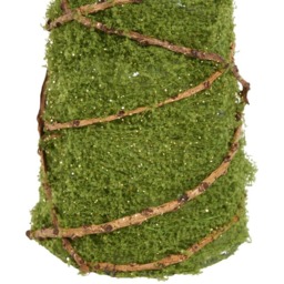 Mossy Glitter Cone Standing Decoration - Green - Amber Charm - Wilko - thumbnail 4