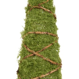 Mossy Glitter Cone Standing Decoration - Green - Amber Charm - Wilko - thumbnail 3