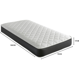 Starlight Beds Eclipse Small Single Memory Foam and Open Coil Spring Hybrid Mattress - Black - Wilko - thumbnail 6