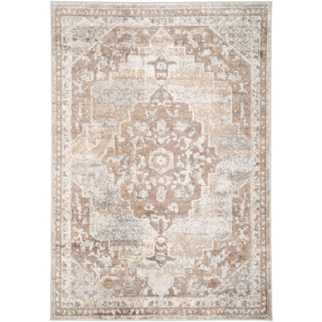 Kukoon Neutral and Beige Traditional Medallion Rug 330 x 240cm - n/a - Wilko - image 1