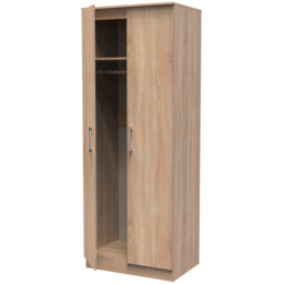 Crowndale Devon Ready Assembled 2 Door Bardolino Oak Wardrobe - Brown - Wilko - thumbnail 5