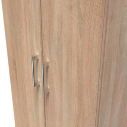 Crowndale Devon Ready Assembled 2 Door Bardolino Oak Wardrobe - Brown - Wilko - thumbnail 6
