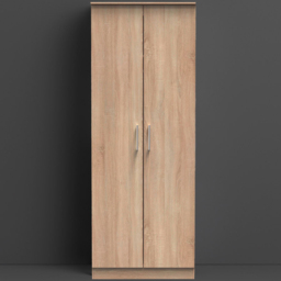Crowndale Devon Ready Assembled 2 Door Bardolino Oak Wardrobe - Brown - Wilko - thumbnail 1