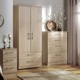 Crowndale Devon Ready Assembled 2 Door Bardolino Oak Wardrobe - Brown - Wilko - thumbnail 7