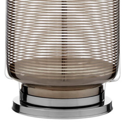 Premier Housewares Raya Nickel Stripe Small Lantern - Size: 15 x 15 x 22cm - Clear - Wilko - thumbnail 7