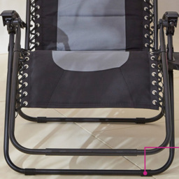 Neo Set of 2 XL Grey Zero Gravity Sun Loungers - Size: 1 Seater - Wilko - thumbnail 5