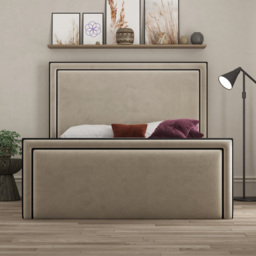 DS Living Verona Super King Size Plush Cream Piping Ottoman Bed - Wilko - thumbnail 4