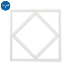 ENER-J 40W Double Square Borderline Panel Light 2 Pack - Size: 62.5 x 65 x 65cm - White - Wilko - thumbnail 1
