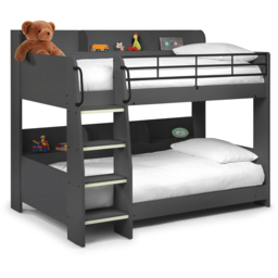 Julian Bowen Domino Anthracite Bunk Bed - Size: Single - Grey - Wilko - thumbnail 3