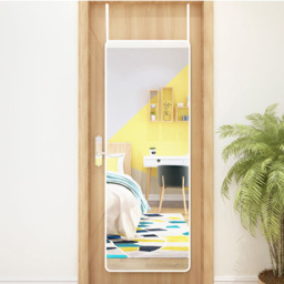 Living and Home White Frame Full Length Door Mirror 37 x 147cm - Size: 147 x 37cm - Wilko - thumbnail 7