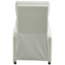 Teddy Fabric Cream and White Recliner Pushback Adjustable Arm Chair - Size: 106 x 68 x 81cm - MCC - Wilko - thumbnail 4