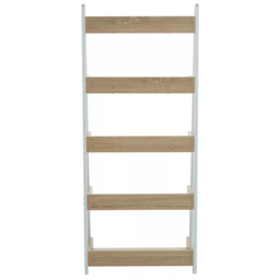 Premier Housewares Bradbury 5 Shelf Natural Oak Bookshelf - Cream - Interiors by Premier - Wilko - thumbnail 6