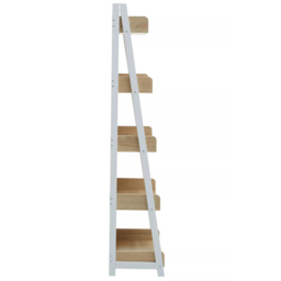 Premier Housewares Bradbury 5 Shelf Natural Oak Bookshelf - Cream - Interiors by Premier - Wilko - thumbnail 5