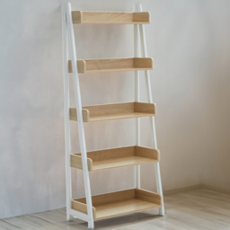 Premier Housewares Bradbury 5 Shelf Natural Oak Bookshelf - Cream - Interiors by Premier - Wilko
