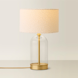 ValueLights Jessy Gold and Cream Boucle Shade Glass LED Table Lamp - Size: 45 x 25 x 25cm - Wilko - thumbnail 4