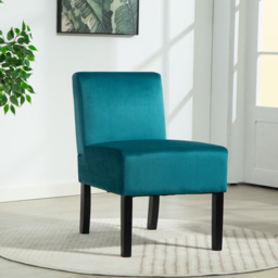 Artemis Home Valina Velvet Fabric Teal Accent Chair - Size: Single - Green - Wilko - thumbnail 7