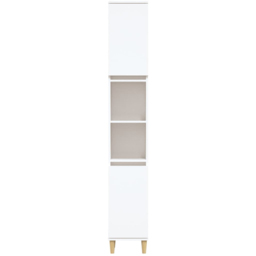 vidaXL 2 Door White Wooden Bathroom Cabinet - Size: 190 x 30 x 30cm - Wilko - thumbnail 6